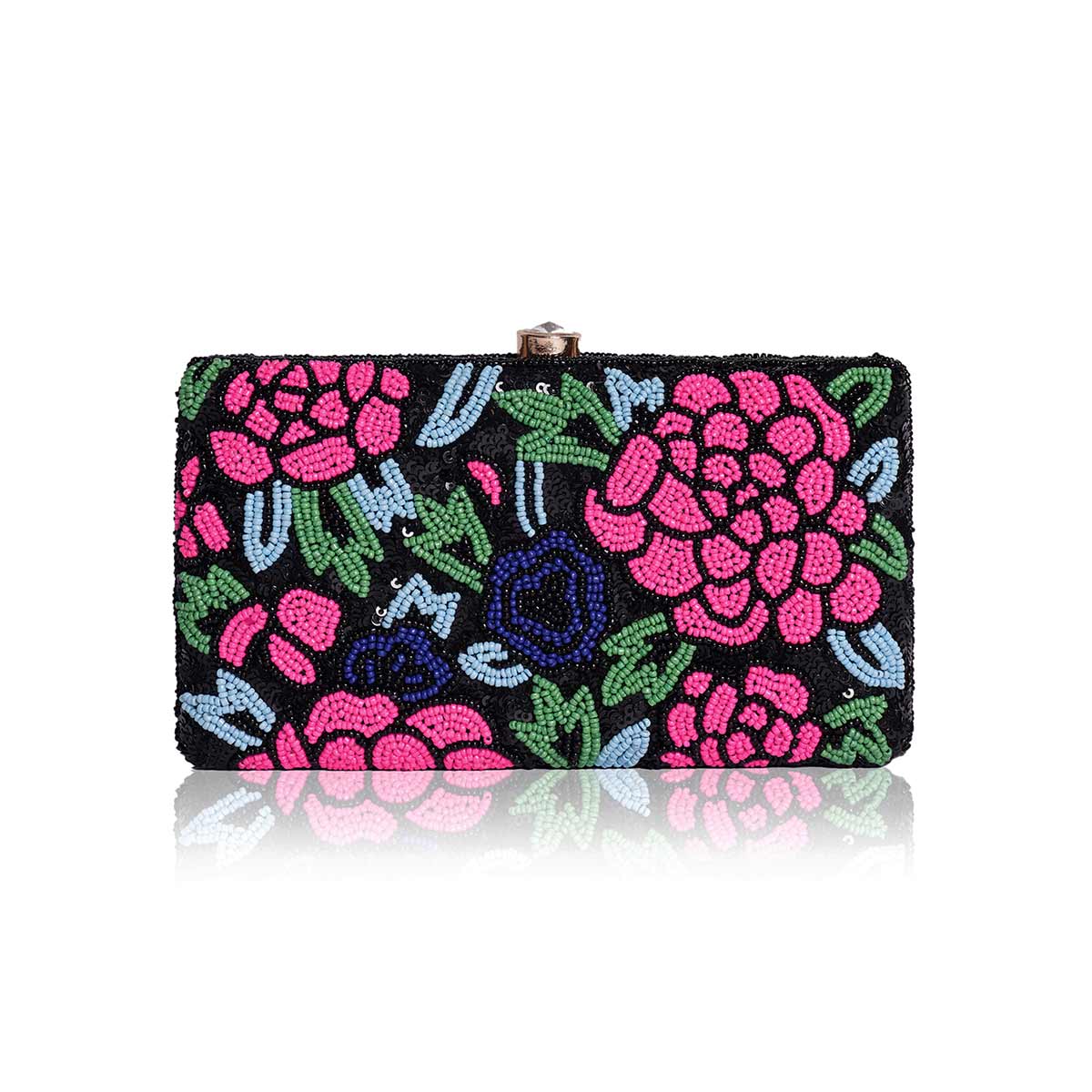 BloomBead- Box Evening Clutch with Sling