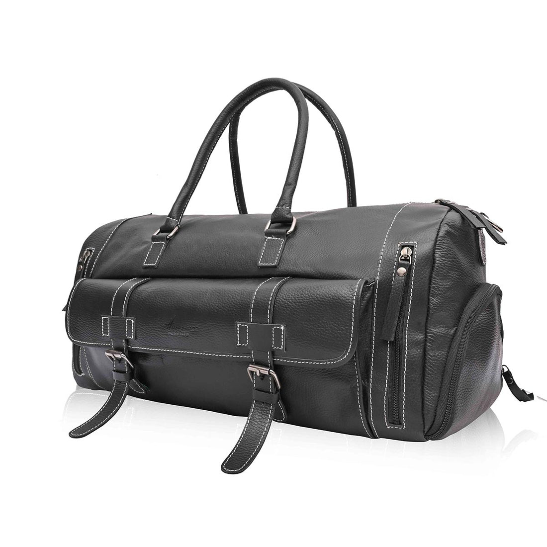 BlackPanther- Leather Duffle Bag 22 Inches