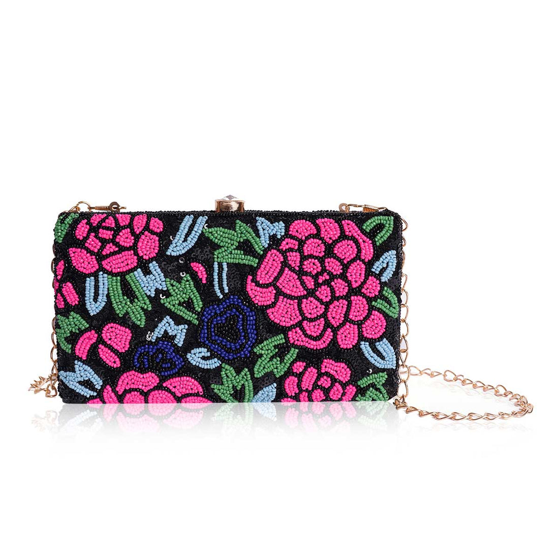 BloomBead- Box Evening Clutch with Sling