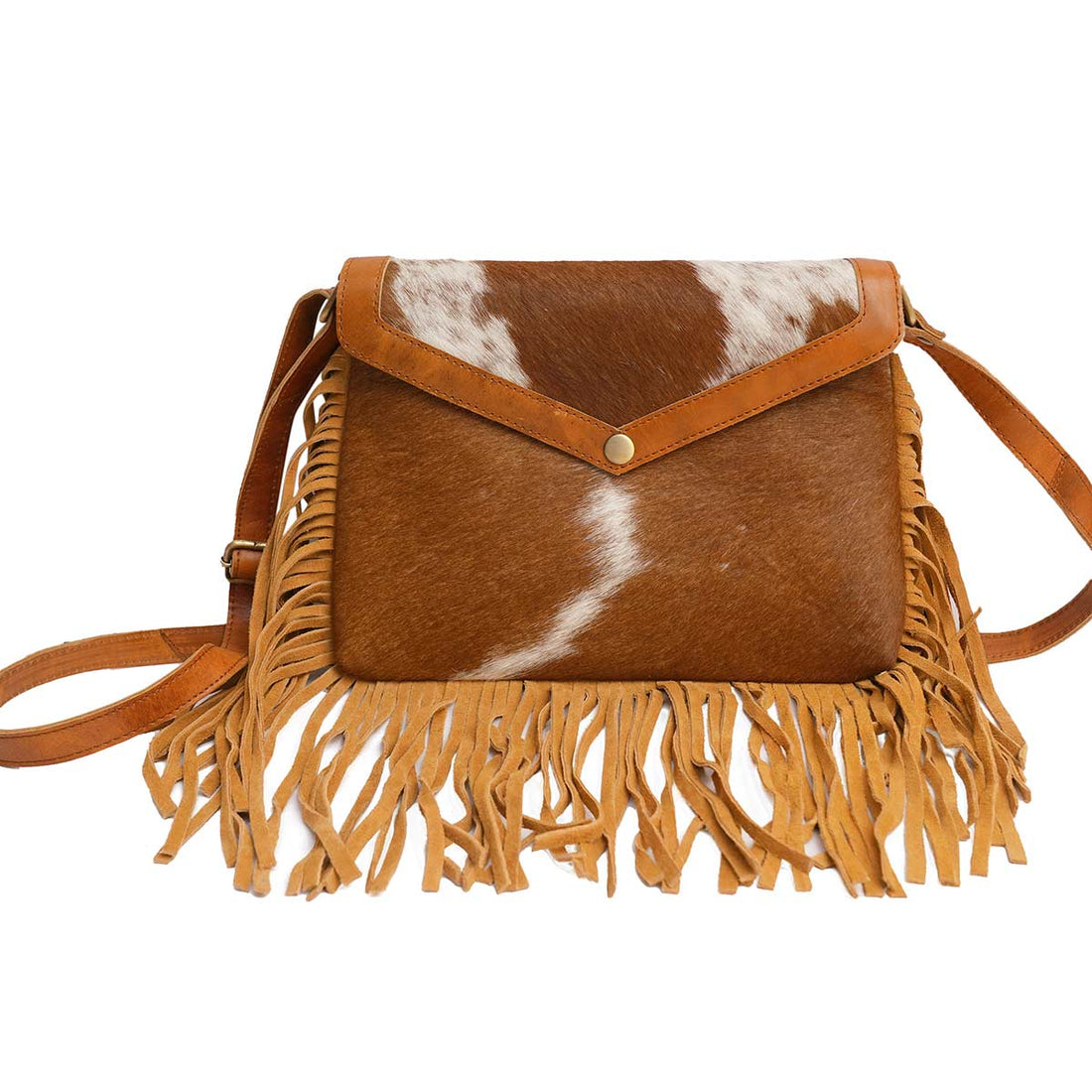 CoboeFrinz - Leather Sling Bag with fringes