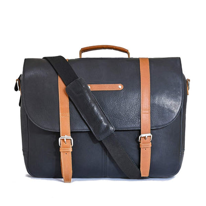 VETERAN - GENUINE LEATHER LAPTOP BRIEFCASE