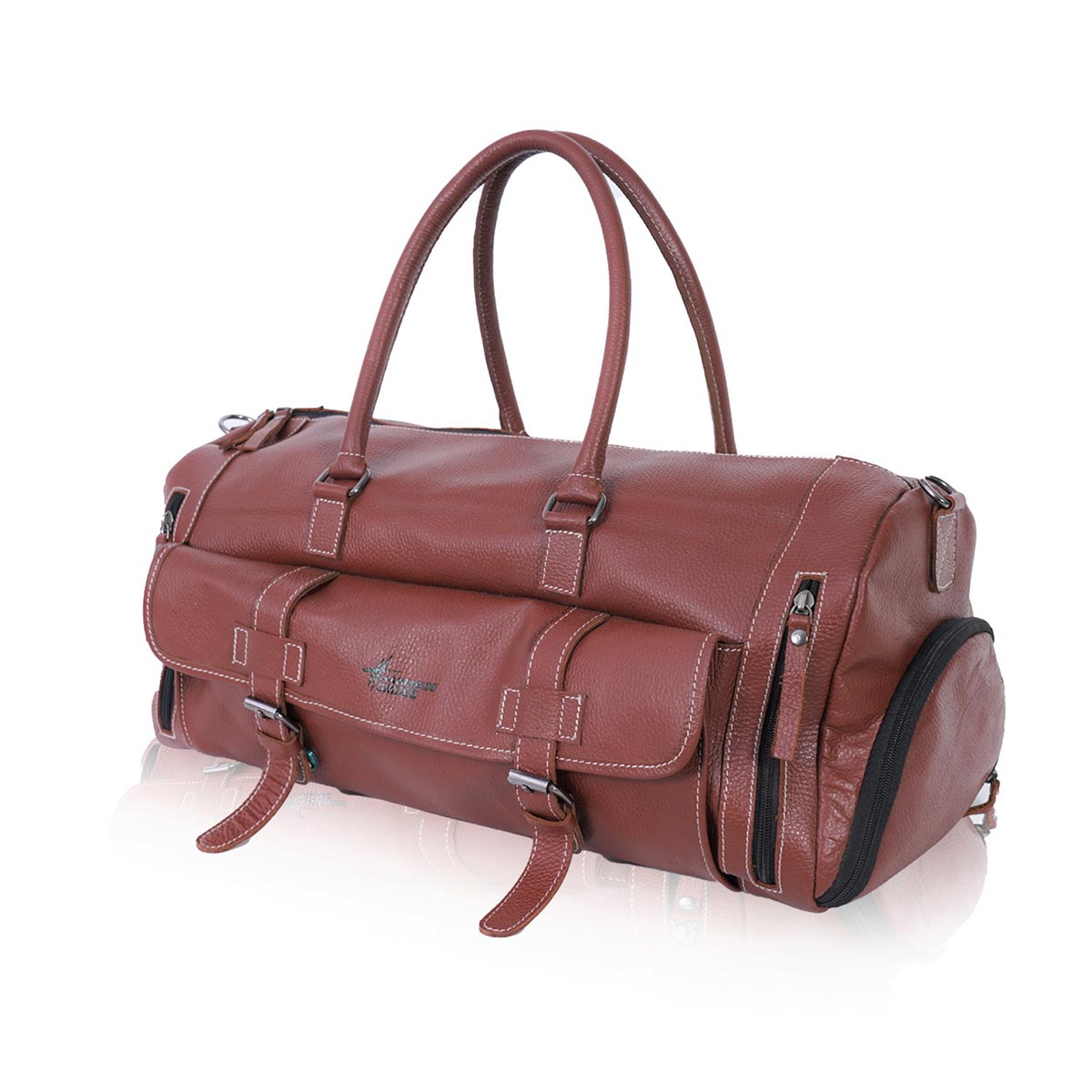 BROBROWN - GENUINE LEATHER DUFFLE BAG