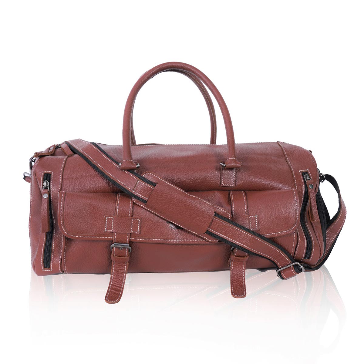 BroBrown- Leather Duffle Bag
