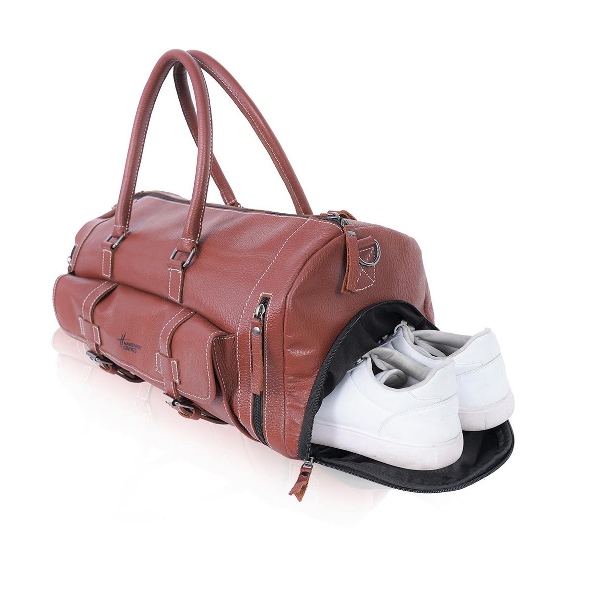 BroBrown- Leather Duffle Bag