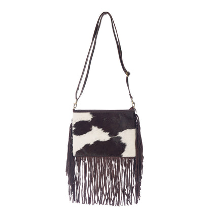 CohiFrinz- Leather Sling Bag with fringes