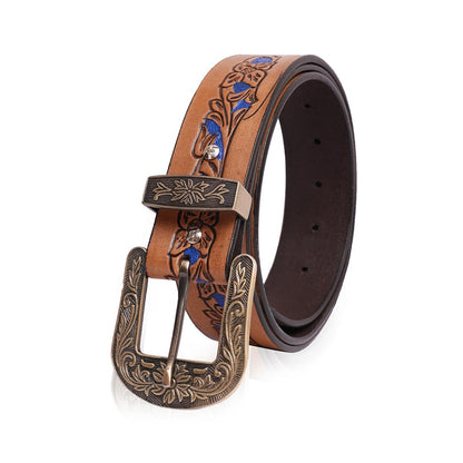 CamelTur- Leather Cowboy Belt