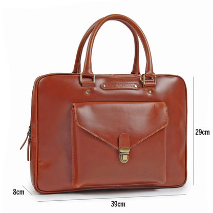 CAPTAIN - GENUINE LEATHER LAPTOP BRIEFCASE