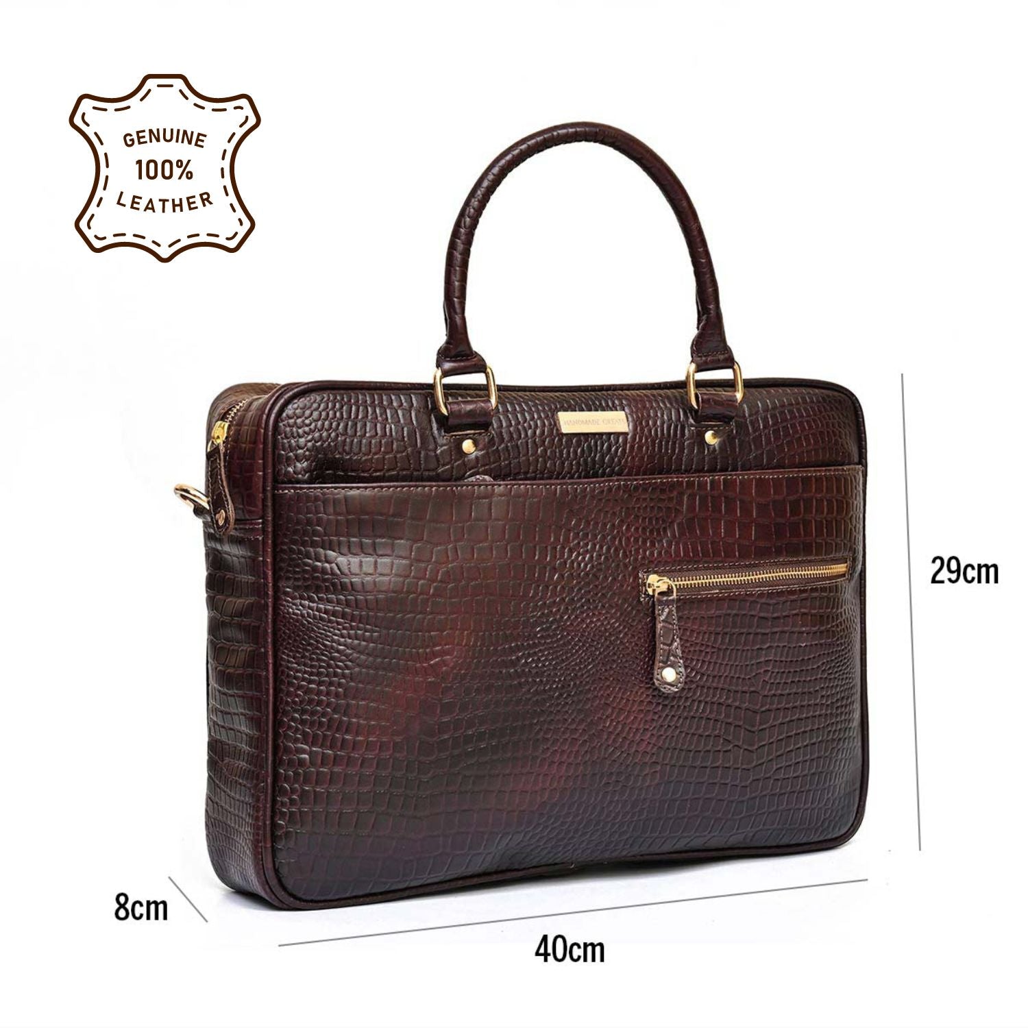 MAESTRO - GENUINE LEATHER LAPTOP BRIEFCASE