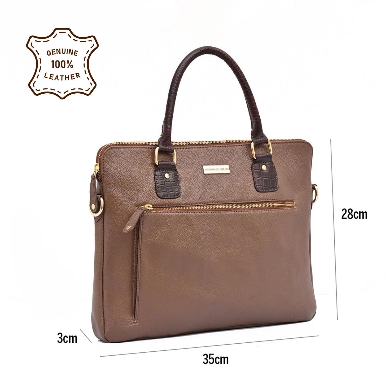 SAM - GENUINE LEATHER LAPTOP BAG