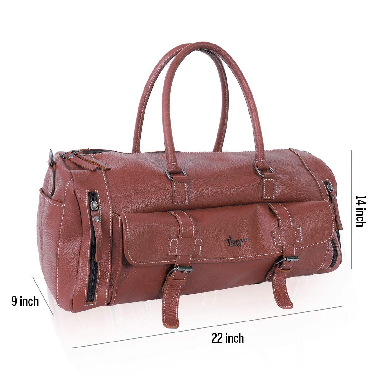 BROBROWN - GENUINE LEATHER DUFFLE BAG