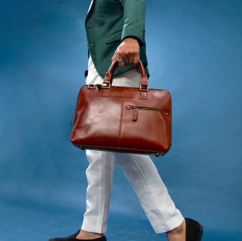 DAPPER - GENUINE LEATHER LAPTOP BAG