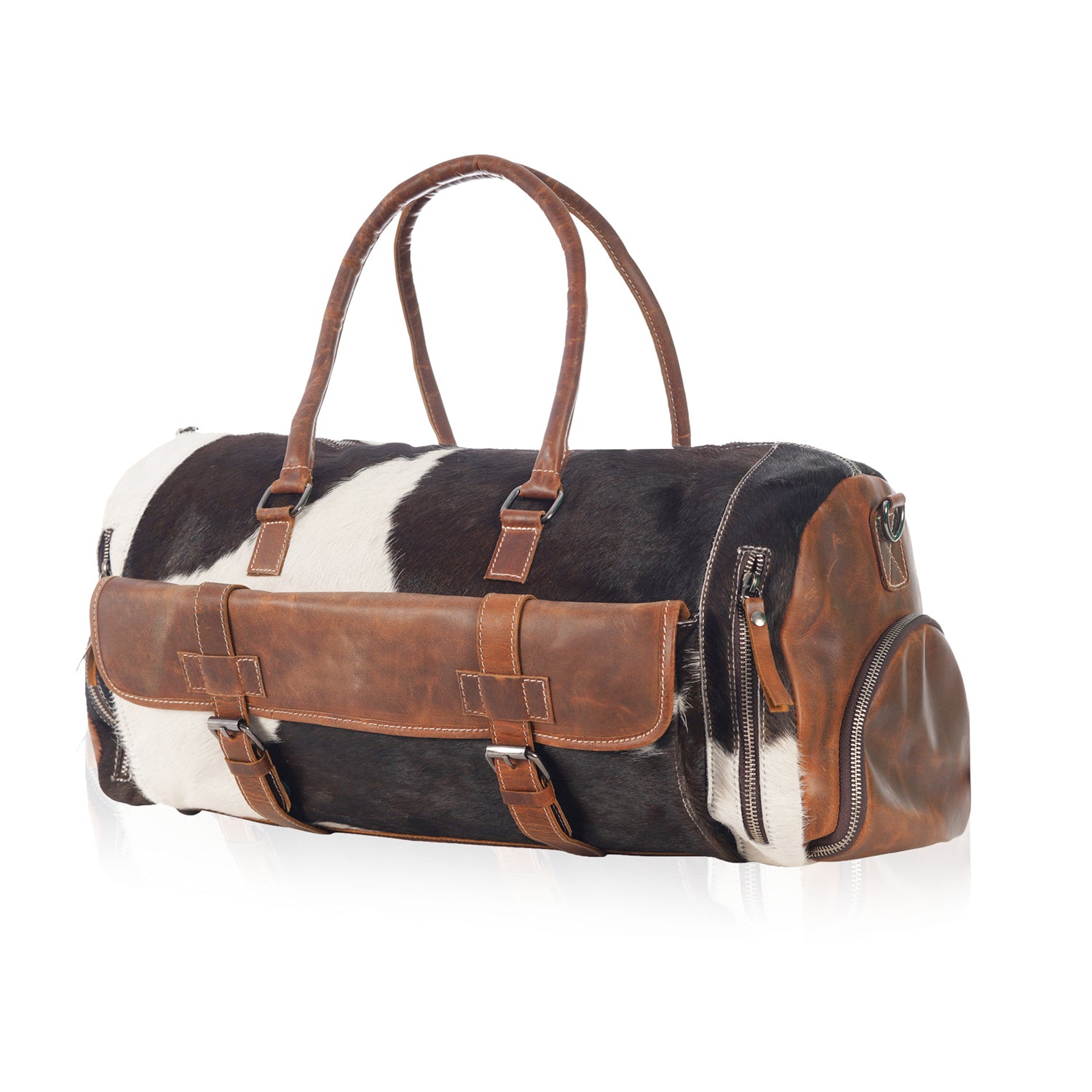 ForestBeast- Leather Hairon Duffle Bag